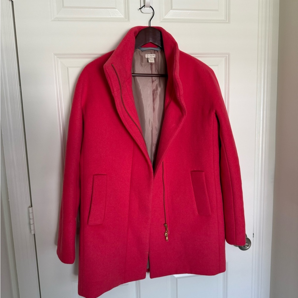 J. Crew Women's Vibrant Hot Pink Pea Coat